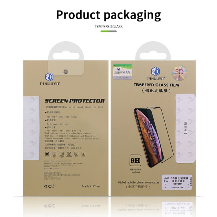 For iPhone 16 Plus PINWUYO 9H 3D Curved Full Screen Explosion-proof Tempered Glass Film(Black) - iPhone 16 Plus Tempered Glass by PINWUYO | Online Shopping South Africa | PMC TechLife | Buy Now Pay Later Mobicred