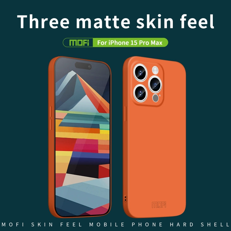 For iPhone 15 Pro Max MOFI Qin Series Skin Feel All-inclusive Silicone Phone Case(Green) - iPhone 15 Pro Max Cases by MOFI | Online Shopping South Africa | PMC TechLife