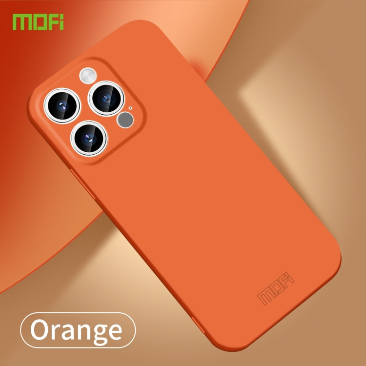 For iPhone 15 Pro Max MOFI Qin Series Skin Feel All-inclusive PC Phone Case(Orange) - free shipping - PMC TechLife - Order now!
