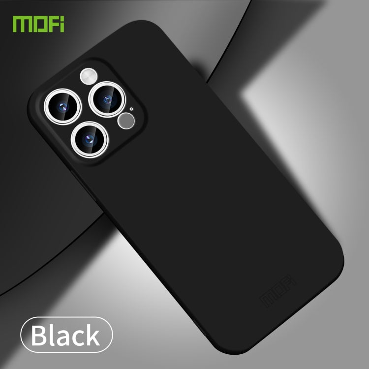 For iPhone 15 Pro MOFI Qin Series Skin Feel All-inclusive Silicone Phone Case(Black) - iPhone 15 Pro Cases by MOFI | Online Shopping South Africa | PMC TechLife