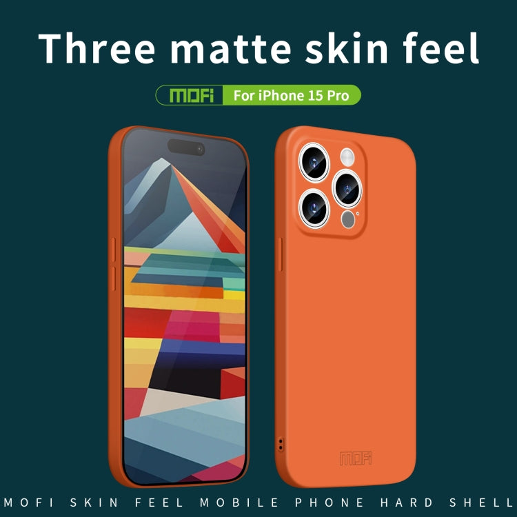 For iPhone 15 Pro MOFI Qin Series Skin Feel All-inclusive Silicone Phone Case(Black) - iPhone 15 Pro Cases by MOFI | Online Shopping South Africa | PMC TechLife