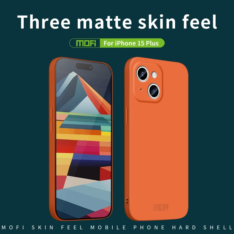 For iPhone 15 Plus MOFI Qin Series Skin Feel All-inclusive PC Phone Case(Gray) - iPhone 15 Plus Cases by MOFI | Online Shopping South Africa | PMC TechLife | Buy Now Pay Later Mobicred