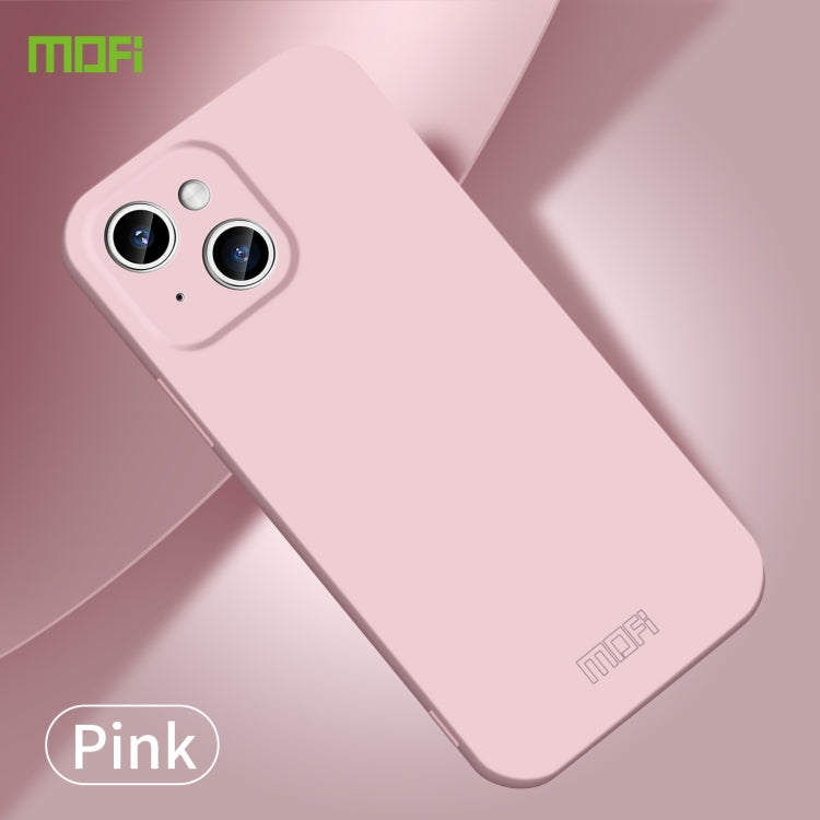 For iPhone 15 Plus MOFI Qin Series Skin Feel All-inclusive PC Phone Case(Pink) - iPhone 15 Plus Cases by MOFI | Online Shopping South Africa | PMC TechLife | Buy Now Pay Later Mobicred