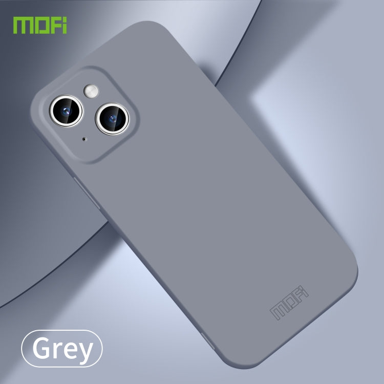 For iPhone 15 MOFI Qin Series Skin Feel All-inclusive Silicone Phone Case(Gray) - iPhone 15 Cases by MOFI | Online Shopping South Africa | PMC TechLife