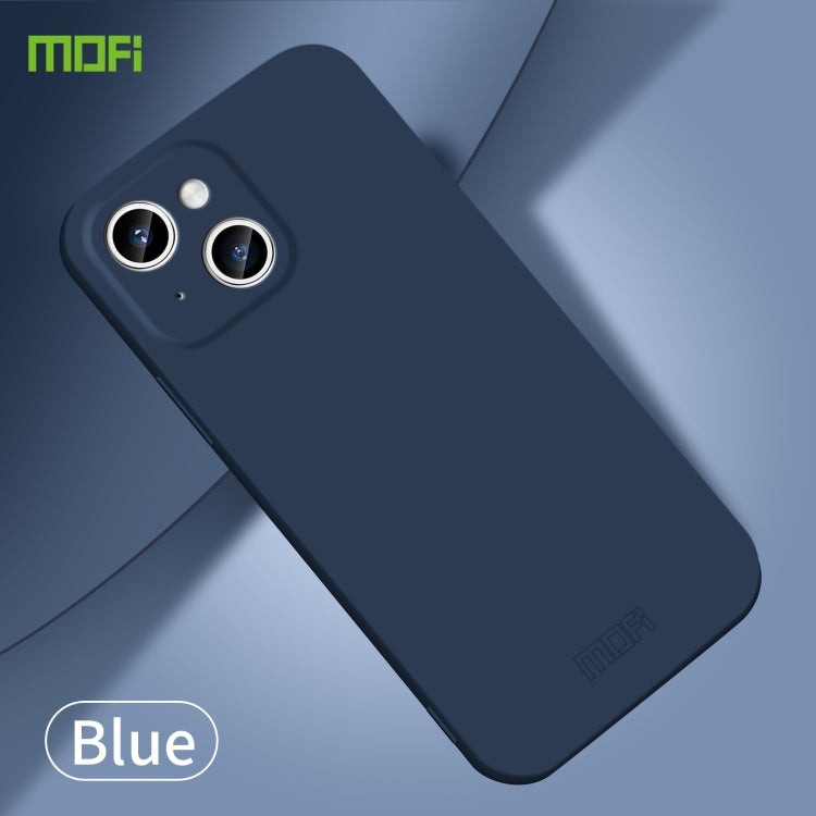 For iPhone 14 MOFI Qin Series Skin Feel All-inclusive PC Phone Case(Blue) - iPhone 14 Cases by MOFI | Online Shopping South Africa | PMC TechLife | Buy Now Pay Later Mobicred
