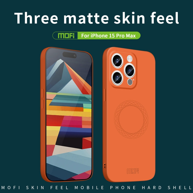 For iPhone 15 Pro Max MOFI Qin Series Skin Feel All-inclusive Silicone Phone Case(Orange) - free shipping - PMC TechLife - Order now!