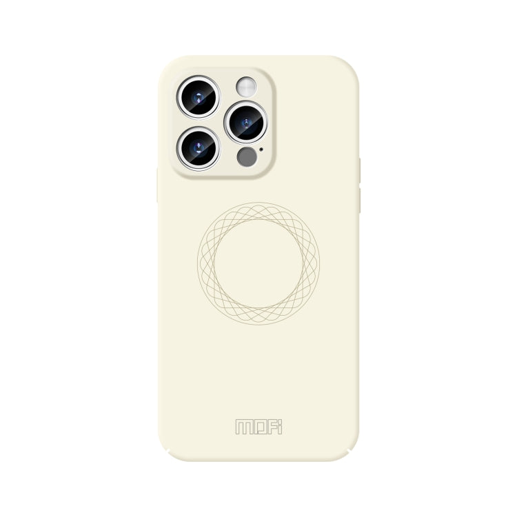 For iPhone 15 Pro Max MOFI Qin Series Magsafe Skin Feel All-inclusive Silicone Phone Case(Beige) - iPhone 15 Pro Max Cases by MOFI | Online Shopping South Africa | PMC TechLife