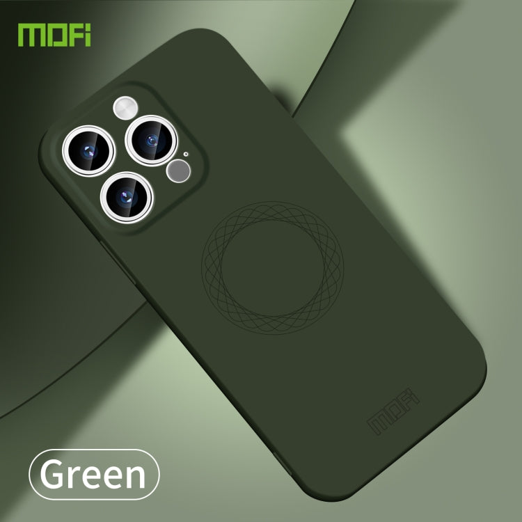 For iPhone 15 Pro MOFI Qin Series Magsafe Skin Feel All-inclusive Silicone Phone Case(Green) - free shipping - PMC TechLife - Order now!