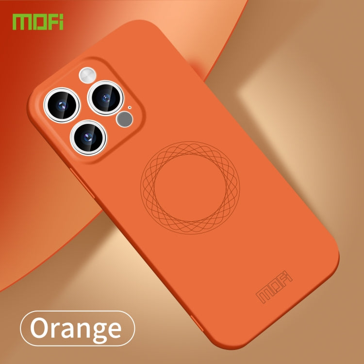 For iPhone 15 Pro MOFI Qin Series Magsafe Skin Feel All-inclusive Silicone Phone Case(Orange) - iPhone 15 Pro Cases by MOFI | Online Shopping South Africa | PMC TechLife | Buy Now Pay Later Mobicred