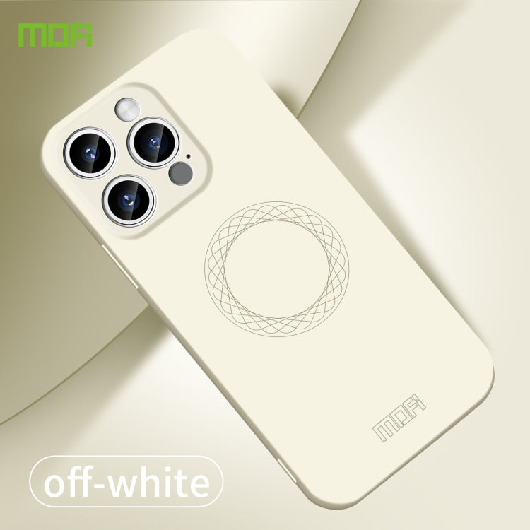 For iPhone 15 Pro MOFI Qin Series Magsafe Skin Feel All-inclusive Silicone Phone Case(Beige) - iPhone 15 Pro Cases by MOFI | Online Shopping South Africa | PMC TechLife