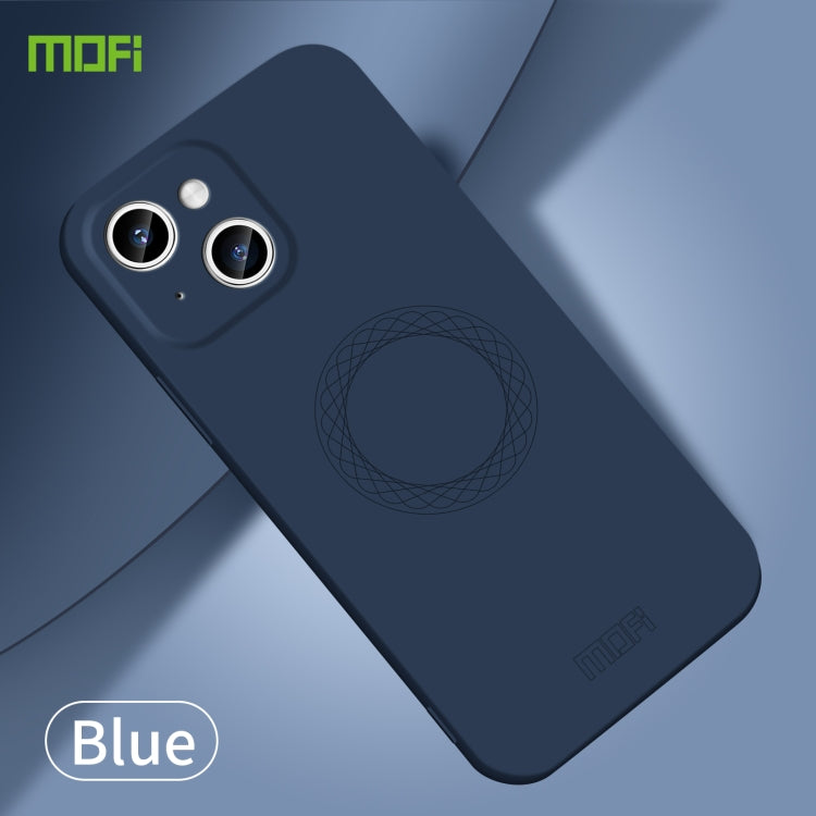 For iPhone 15 Plus MOFI Qin Series Skin Feel All-inclusive Silicone Phone Case(Blue) - free shipping - PMC TechLife - Order now!