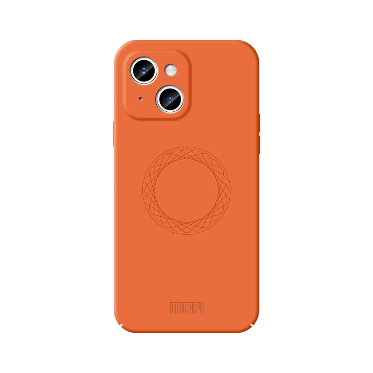 For iPhone 15 MOFI Qin Series Magsafe Skin Feel All-inclusive Silicone Phone Case(Orange) - iPhone 15 Cases by MOFI | Online Shopping South Africa | PMC TechLife
