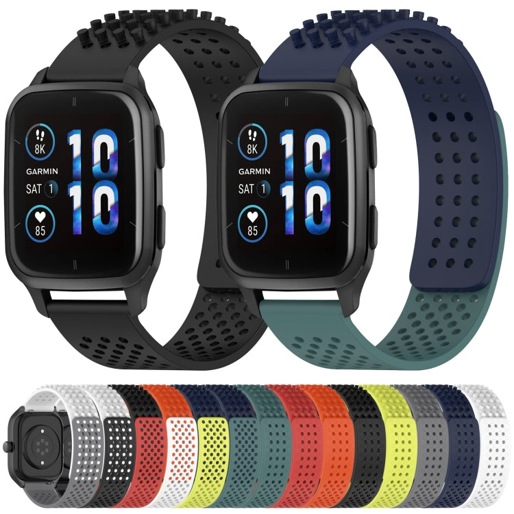 For GarminMove Trend 20mm Holes Breathable 3D Dots Silicone Watch Band(White+Black) - free shipping - PMC TechLife - Order now!