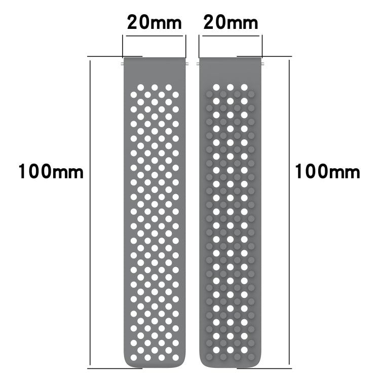 For Garmin Forerunner Sq2 20mm Holes Breathable 3D Dots Silicone Watch Band(Orange) - Watch Bands by PMC TechLife | Online Shopping South Africa | PMC TechLife