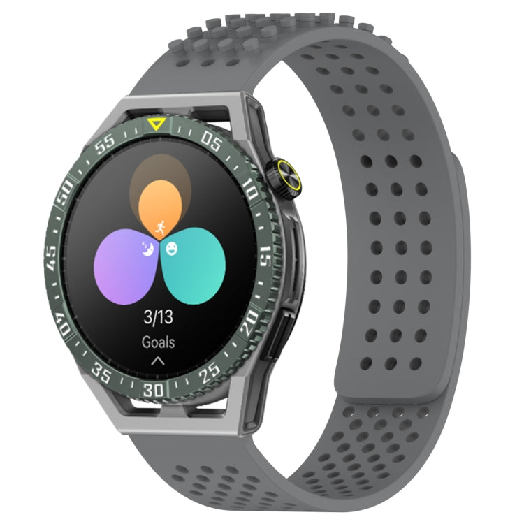 For Huawei Watch GT3 SE 22mm Holes Breathable 3D Dots Silicone Watch Band(Grey) - Watch Bands by PMC TechLife | Online Shopping South Africa | PMC TechLife