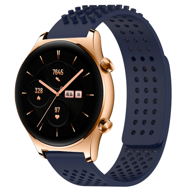 For Honor Watch GS 3 22mm Holes Breathable 3D Dots Silicone Watch Band(Midnight Blue) - Watch Bands by PMC TechLife | Online Shopping South Africa | PMC TechLife