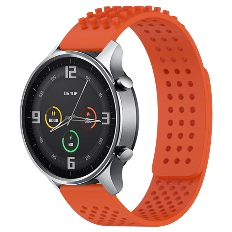 For Xiaomi MI Watch Color 22mm Holes Breathable 3D Dots Silicone Watch Band(Orange) - Watch Bands by PMC TechLife | Online Shopping South Africa | PMC TechLife