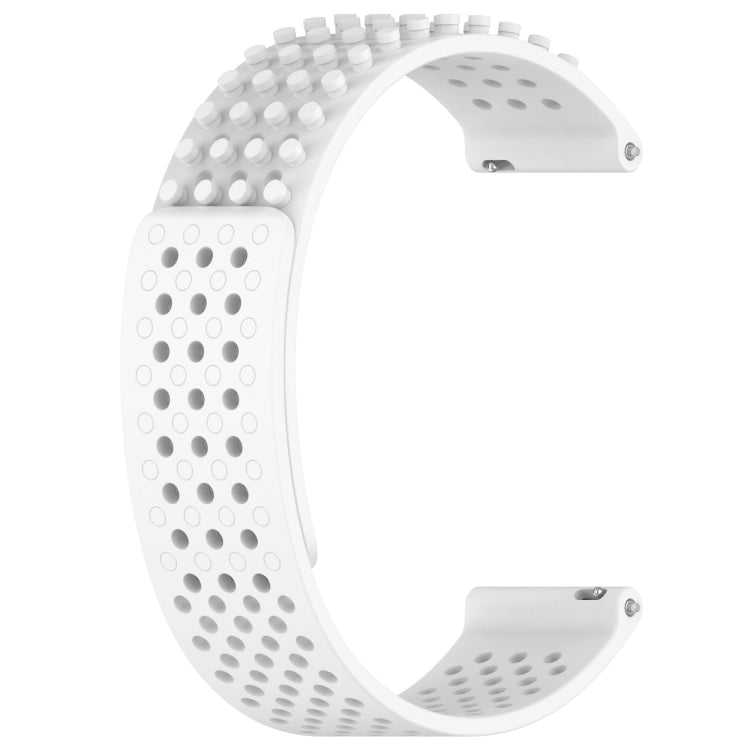 For Amazfit GTR 4 Pro 22mm Holes Breathable 3D Dots Silicone Watch Band(White) - Watch Bands by PMC TechLife | Online Shopping South Africa | PMC TechLife
