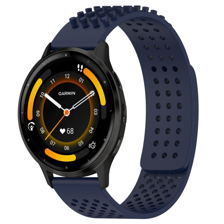 For Garmin Venu 3 22mm Holes Breathable 3D Dots Silicone Watch Band(Midnight Blue) - Watch Bands by PMC TechLife | Online Shopping South Africa | PMC TechLife