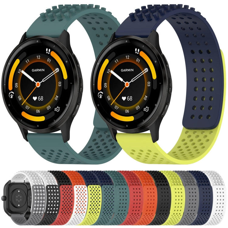For Garmin Forerunner 265 22mm Holes Breathable 3D Dots Silicone Watch Band(Red) - free shipping - PMC TechLife - Order now!