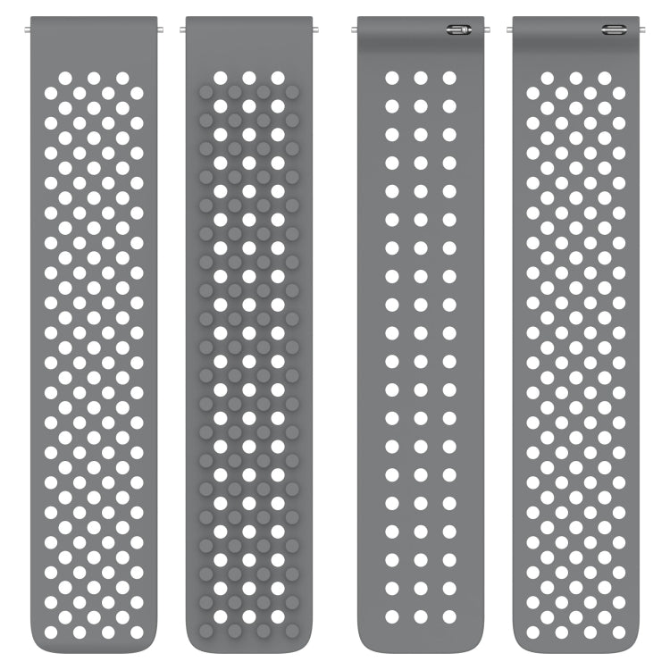 For Garmin Venu 3 22mm Holes Breathable 3D Dots Silicone Watch Band(White+Grey) - Watch Bands by PMC TechLife | Online Shopping South Africa | PMC TechLife