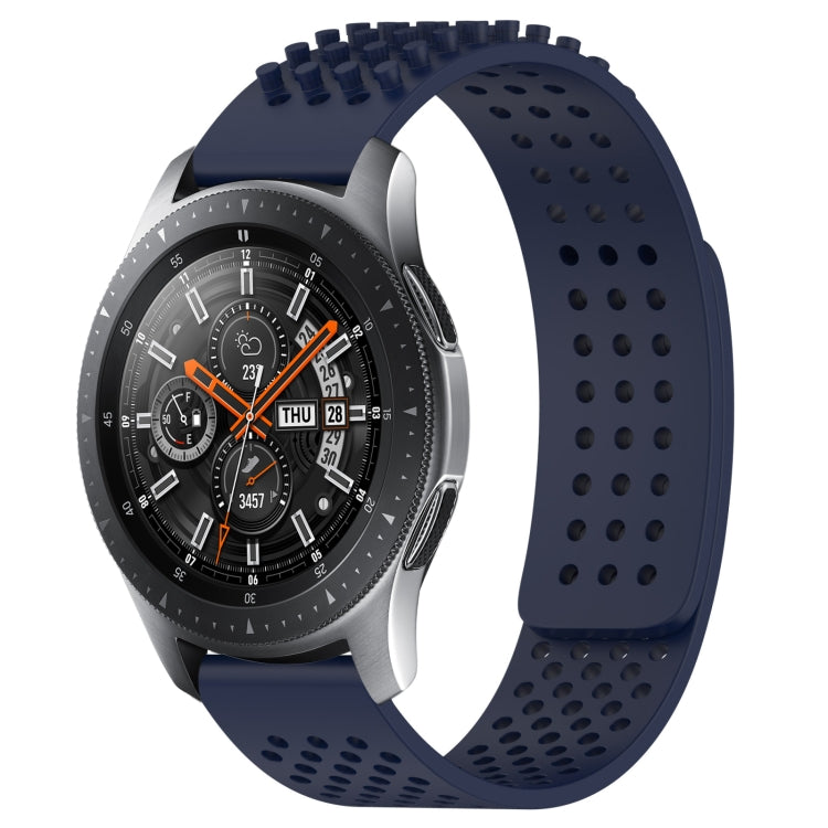 For Samsung Galaxy Watch 46mm 22mm Holes Breathable 3D Dots Silicone Watch Band(Midnight Blue) - Watch Bands by PMC TechLife | Online Shopping South Africa | PMC TechLife