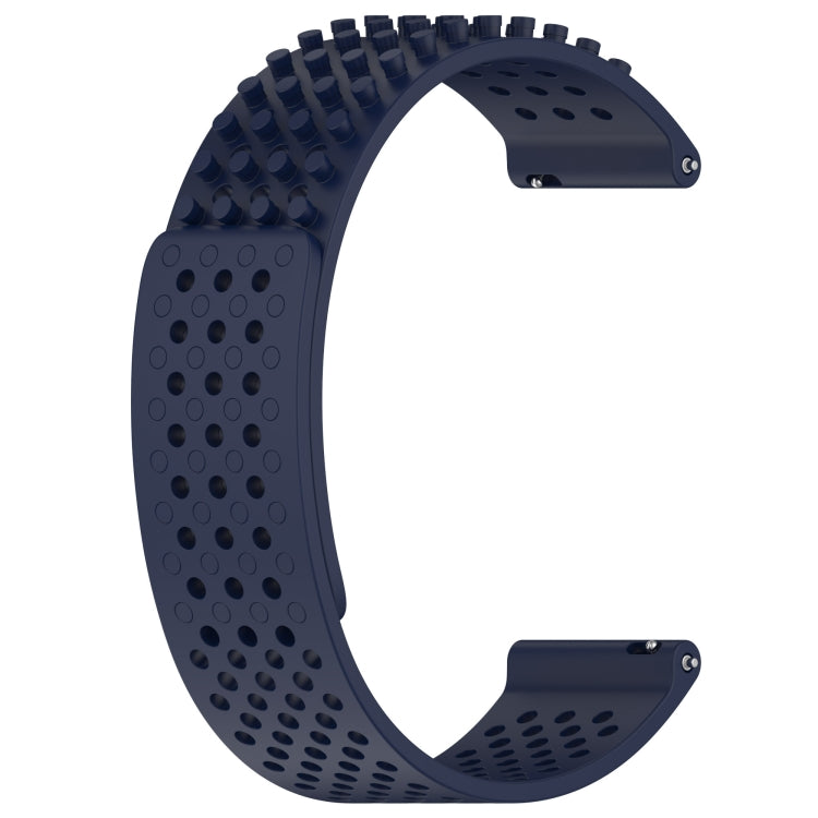 For Samsung Gear S3 Frontier 22mm Holes Breathable 3D Dots Silicone Watch Band(Midnight Blue) - Watch Bands by PMC TechLife | Online Shopping South Africa | PMC TechLife