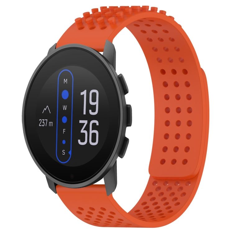 For  SUUNTO 9 Peak 22mm Holes Breathable 3D Dots Silicone Watch Band(Orange) -  by PMC TechLife | Online Shopping South Africa | PMC TechLife | Buy Now Pay Later Mobicred