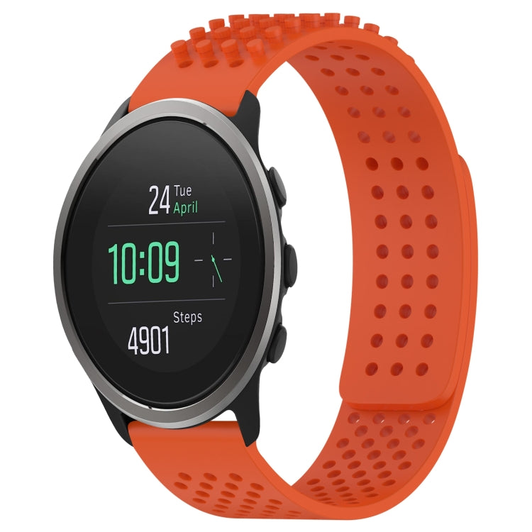 For SUUNTO 5 Peak 22mm Holes Breathable 3D Dots Silicone Watch Band(Orange) -  by PMC TechLife | Online Shopping South Africa | PMC TechLife