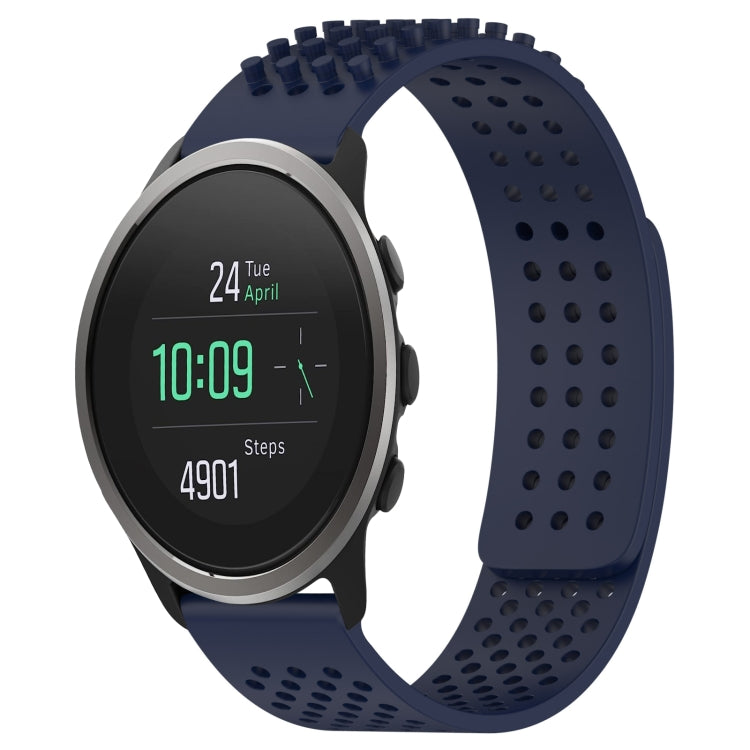 For SUUNTO 5 Peak 22mm Holes Breathable 3D Dots Silicone Watch Band(Midnight Blue) -  by PMC TechLife | Online Shopping South Africa | PMC TechLife