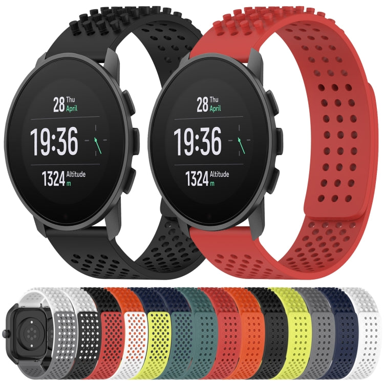 For SUUNTO 5 Peak 22mm Holes Breathable 3D Dots Silicone Watch Band(Red) -  by PMC TechLife | Online Shopping South Africa | PMC TechLife