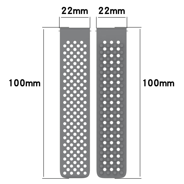 For SUUNTO 9 Peak Pro 22mm Holes Breathable 3D Dots Silicone Watch Band(Midnight Blue) -  by PMC TechLife | Online Shopping South Africa | PMC TechLife