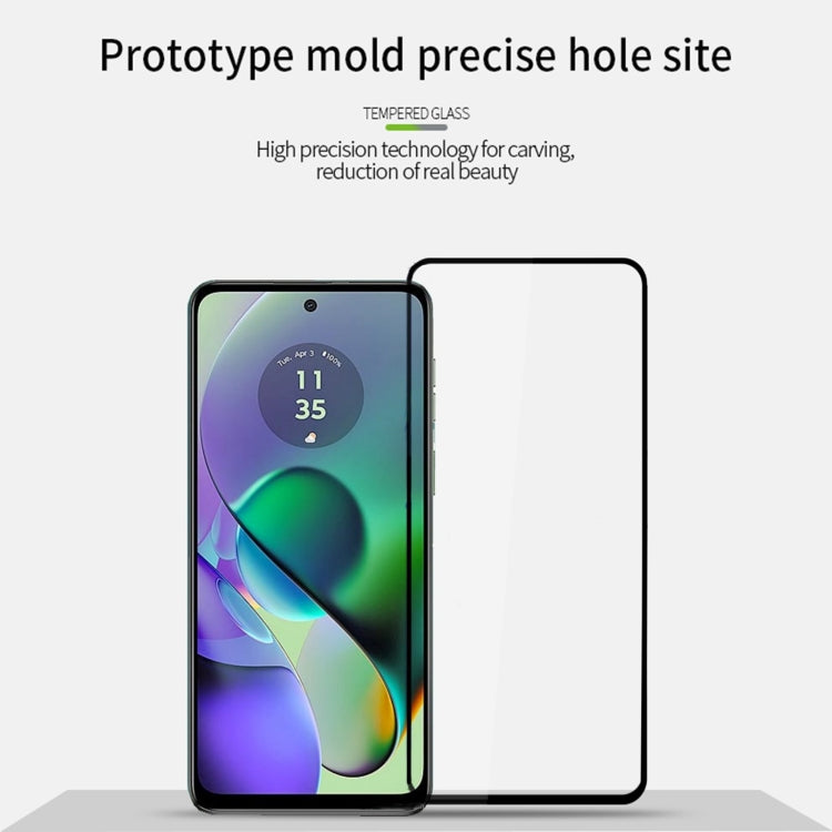 For Motorola Moto G54 MOFI 9H 2.5D Full Screen Tempered Glass Film(Black) - Motorola Tempered Glass by MOFI | Online Shopping South Africa | PMC TechLife
