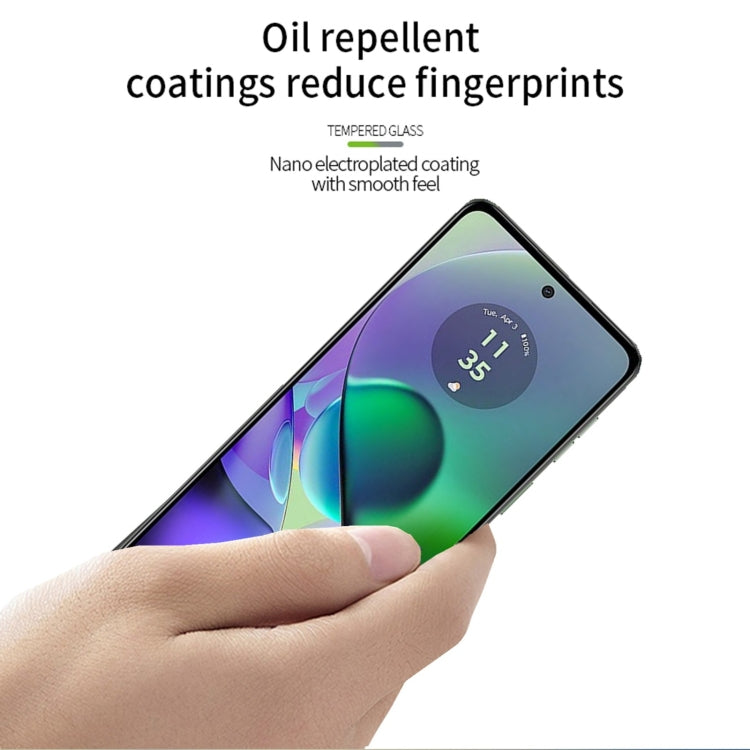 For Motorola Moto G54 MOFI 9H 2.5D Full Screen Tempered Glass Film(Black) - Motorola Tempered Glass by MOFI | Online Shopping South Africa | PMC TechLife