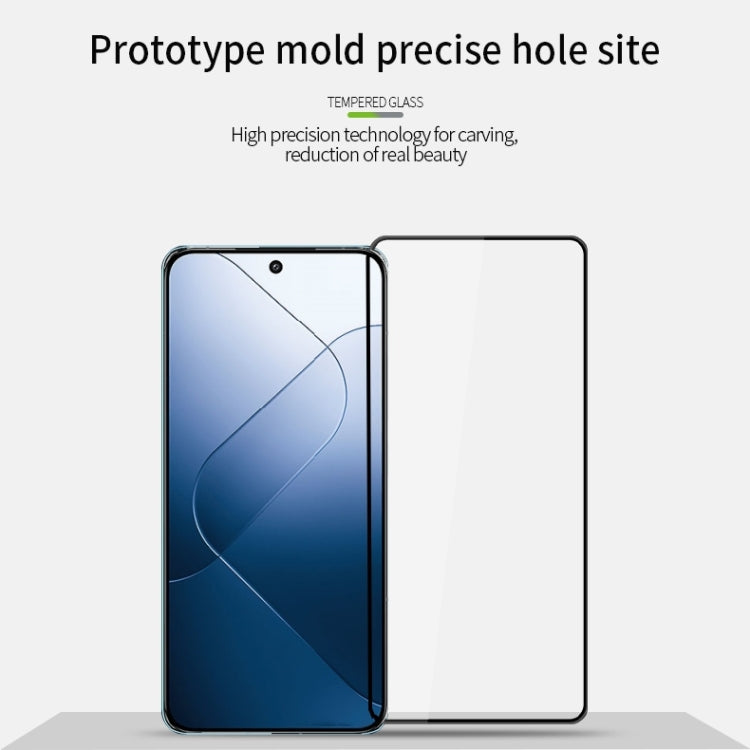 For Xiaomi 14 MOFI 9H 3D Explosion-proof Tempered Glass Film(Black) - 14 Tempered Glass by MOFI | Online Shopping South Africa | PMC TechLife