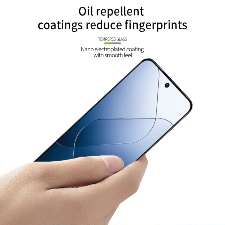 For Xiaomi 14 MOFI 9H 3D Explosion-proof Tempered Glass Film(Black) - 14 Tempered Glass by MOFI | Online Shopping South Africa | PMC TechLife