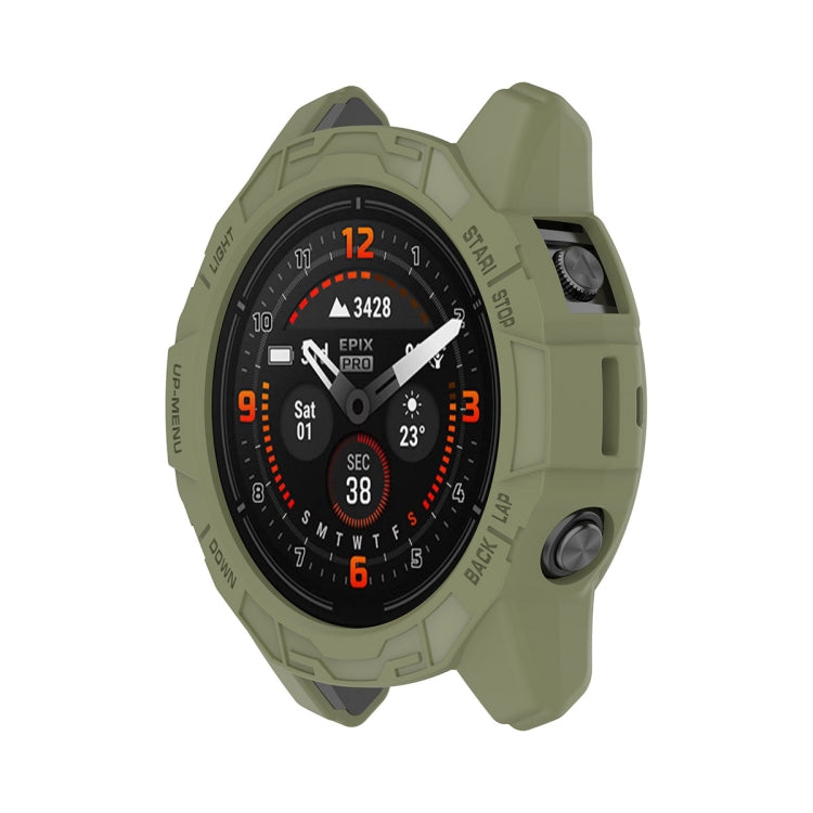 For Garmin Epix Pro 47mm / Fenix 7 / 7 Pro ENKAY Hat-Prince TPU Armor Designed Watch Protective Case(Dark Green) - Watch Cases by ENKAY | Online Shopping South Africa | PMC TechLife | Buy Now Pay Later Mobicred