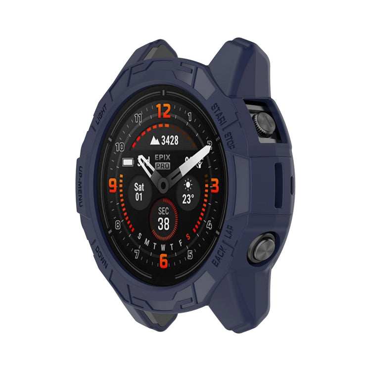 For Garmin Epix Pro 47mm / Fenix 7 / 7 Pro ENKAY Hat-Prince TPU Armor Designed Watch Protective Case(Dark Blue) - Watch Cases by ENKAY | Online Shopping South Africa | PMC TechLife | Buy Now Pay Later Mobicred