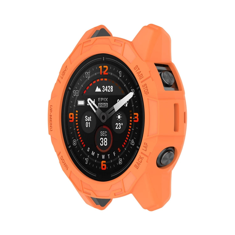 For Garmin Epix Pro 51mm / Fenix 7X / 7X Pro ENKAY Hat-Prince TPU Armor Designed Watch Protective Case(Orange) - Watch Cases by ENKAY | Online Shopping South Africa | PMC TechLife | Buy Now Pay Later Mobicred