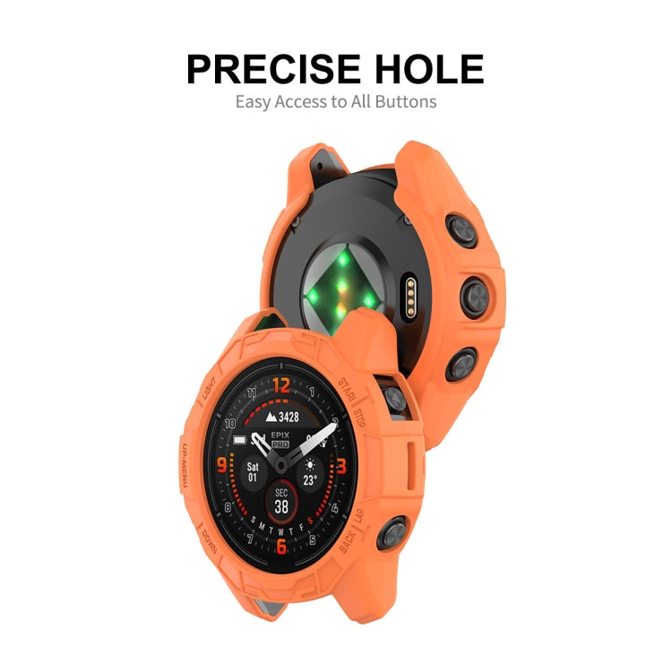 For Garmin Epix Pro 51mm / Fenix 7X / 7X Pro ENKAY Hat-Prince TPU Armor Designed Watch Protective Case(Orange) - Watch Cases by ENKAY | Online Shopping South Africa | PMC TechLife | Buy Now Pay Later Mobicred
