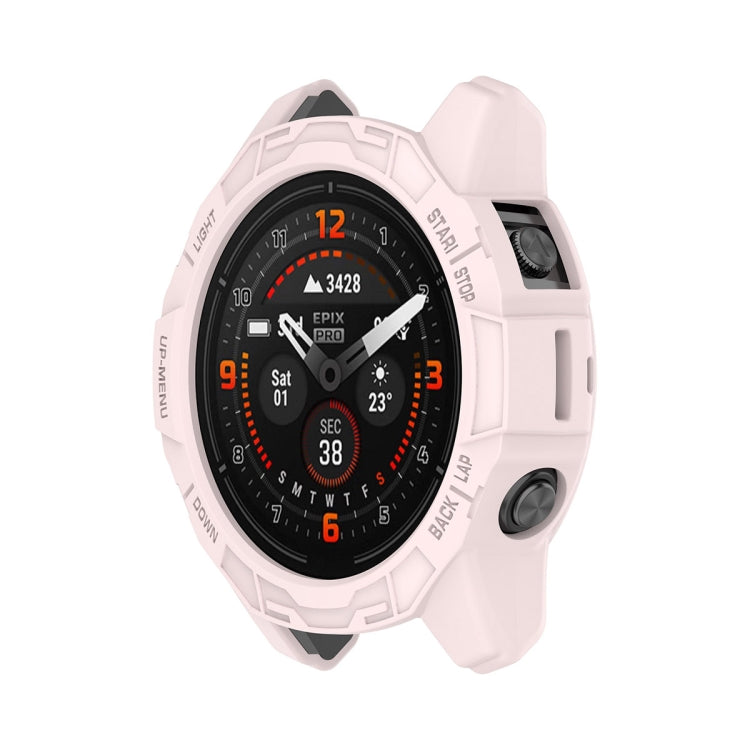 For Garmin Epix Pro 51mm / Fenix 7X / 7X Pro ENKAY Hat-Prince TPU Armor Designed Watch Protective Case(Pink) - Watch Cases by ENKAY | Online Shopping South Africa | PMC TechLife | Buy Now Pay Later Mobicred