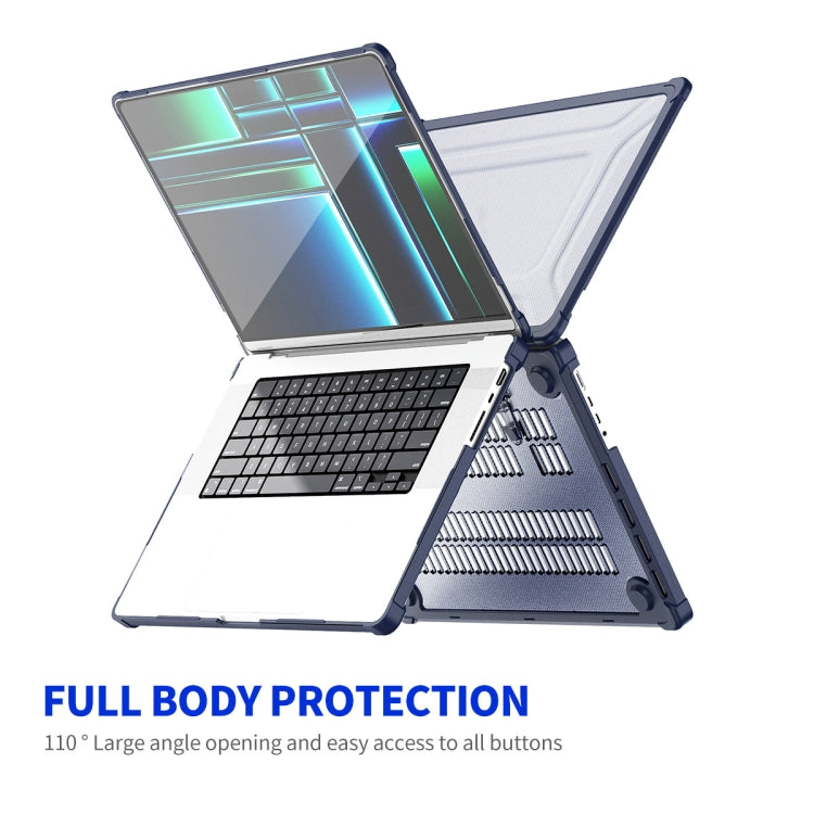 For MacBook Pro 14.2 A2442/A2779 ENKAY Hat-Prince 3 in 1 Protective Bracket Case Cover Hard Shell with TPU Keyboard Film / PET Screen Protector, Version:US(Light Blue) - free shipping - PMC Jewellery - Order now!