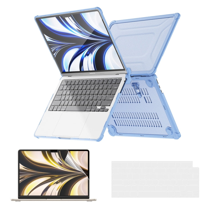 For MacBook Air 13.6 A2681 ENKAY Hat-Prince 3 in 1 Protective Bracket Case Cover Hard Shell with TPU Keyboard Film / PET Screen Protector, Version:US(Light Blue) - free shipping - PMC Jewellery - Order now!