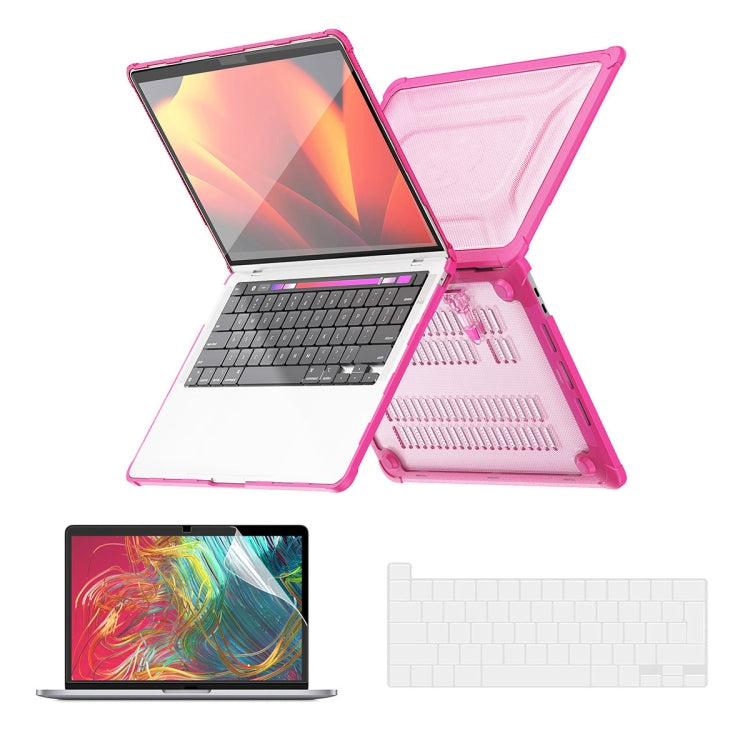 For MacBook Pro 13.3 A2251/A2289/A2338 ENKAY Hat-Prince 3 in 1 Protective Bracket Case Cover Hard Shell with TPU Keyboard Film / PET Screen Protector, Version:EU(Pink) - free shipping - PMC Jewellery - Order now!