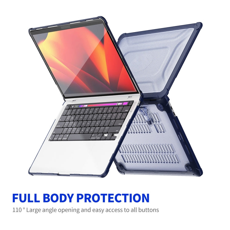 For MacBook Pro 13.3 A2251/A2289/A2338 ENKAY Hat-Prince 3 in 1 Protective Bracket Case Cover Hard Shell with TPU Keyboard Film / PET Screen Protector, Version:EU(Light Blue) - free shipping - PMC Jewellery - Order now!
