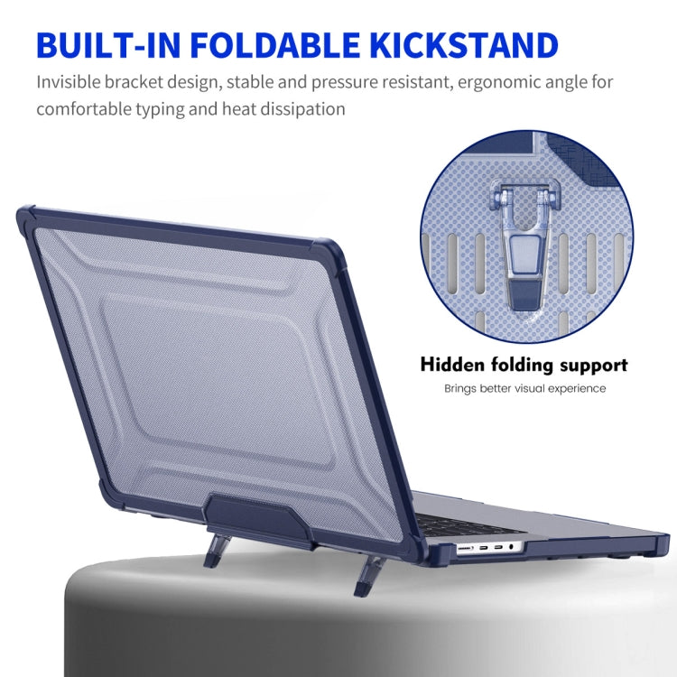 For MacBook Pro 14.2 A2442/A2779 ENKAY Hat-Prince 3 in 1 Protective Bracket Case Cover Hard Shell with TPU Keyboard Film / PET Screen Protector, Version:EU(Light Blue) - free shipping - PMC Jewellery - Order now!