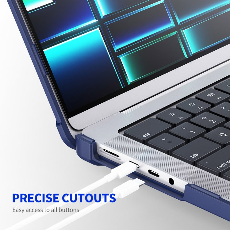 For MacBook Pro 14.2 A2442/A2779 ENKAY Hat-Prince 3 in 1 Protective Bracket Case Cover Hard Shell with TPU Keyboard Film / PET Screen Protector, Version:EU(Black) - free shipping - PMC Jewellery - Order now!