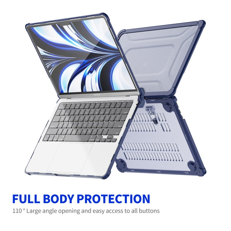 For MacBook Air 13.6 2022/2024  A2681 (M2) / A3113  (M3) ENKAY Hat-Prince 3 in 1 Protective Bracket Case Cover Hard Shell with TPU Keyboard Film / PET Screen Protector, Version:EU(Light Blue) - MacBook Air Cases by ENKAY | Online Shopping South Africa | PMC TechLife | Buy Now Pay Later Mobicred