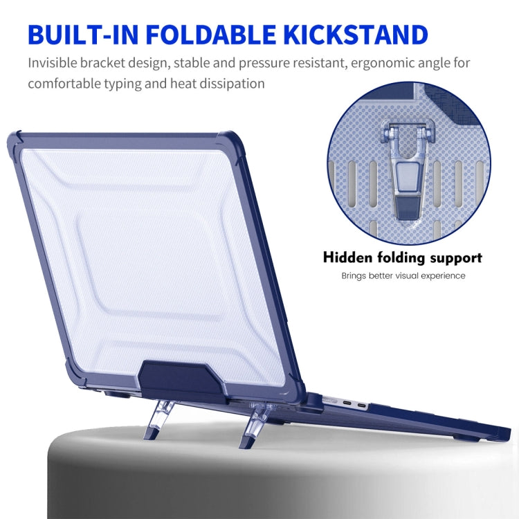 For MacBook Air 13.6 2022/2024  A2681 (M2) / A3113  (M3) ENKAY Hat-Prince 3 in 1 Protective Bracket Case Cover Hard Shell with TPU Keyboard Film / PET Screen Protector, Version:EU(Light Blue) - MacBook Air Cases by ENKAY | Online Shopping South Africa | PMC TechLife | Buy Now Pay Later Mobicred