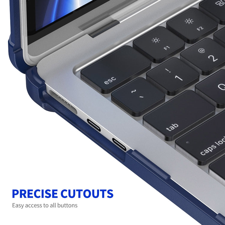For MacBook Air 13.6 2022/2024  A2681 (M2) / A3113  (M3) ENKAY Hat-Prince 3 in 1 Protective Bracket Case Cover Hard Shell with TPU Keyboard Film / PET Screen Protector, Version:EU(Purple) - free shipping - PMC TechLife - Order now!
